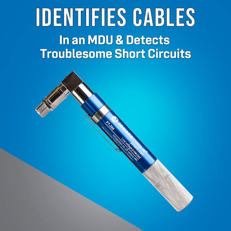 Jonard Tools Jonard PT-300 Voltage Protected Coax Cable Wire Tracer Pocket Continuity Tester & Toner with Audible Beep and LED - Image 1